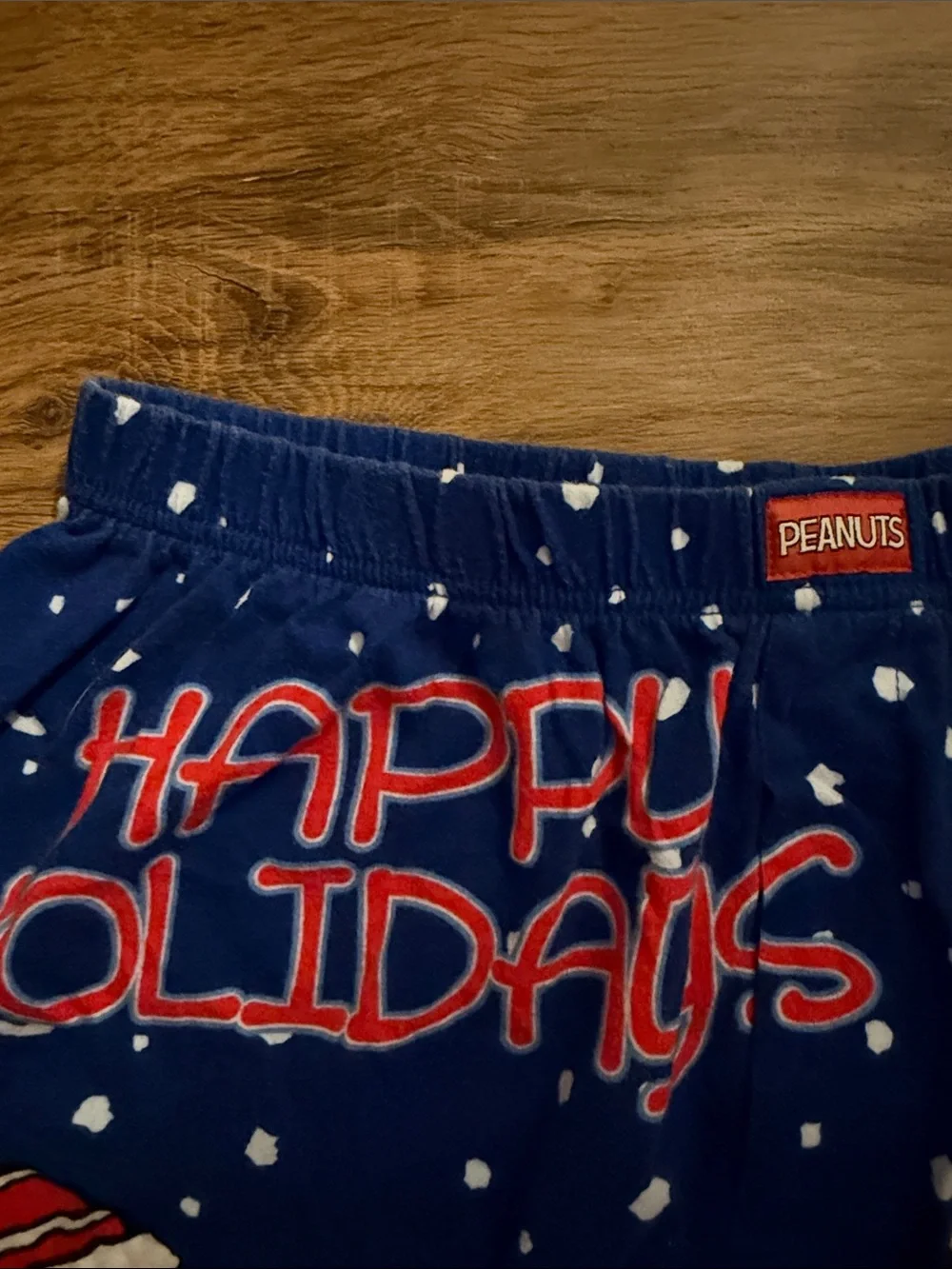 Peanuts Holiday Shorts in Blue, Green, Red